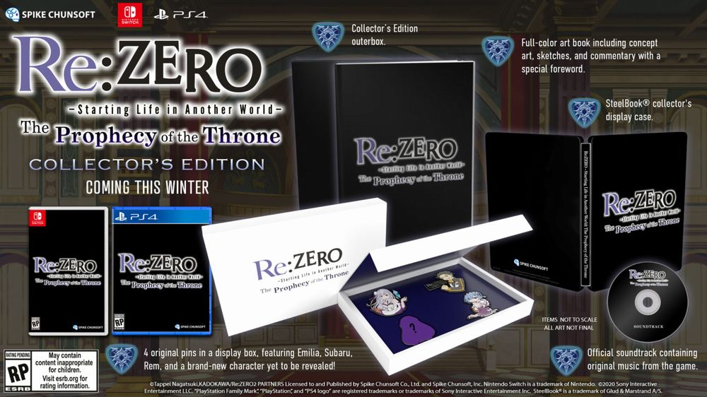 Re Zero - The Prophecy of the Throne - Collector's Edition Re Zero - The Prophecy of the Throne - Collector's Edition